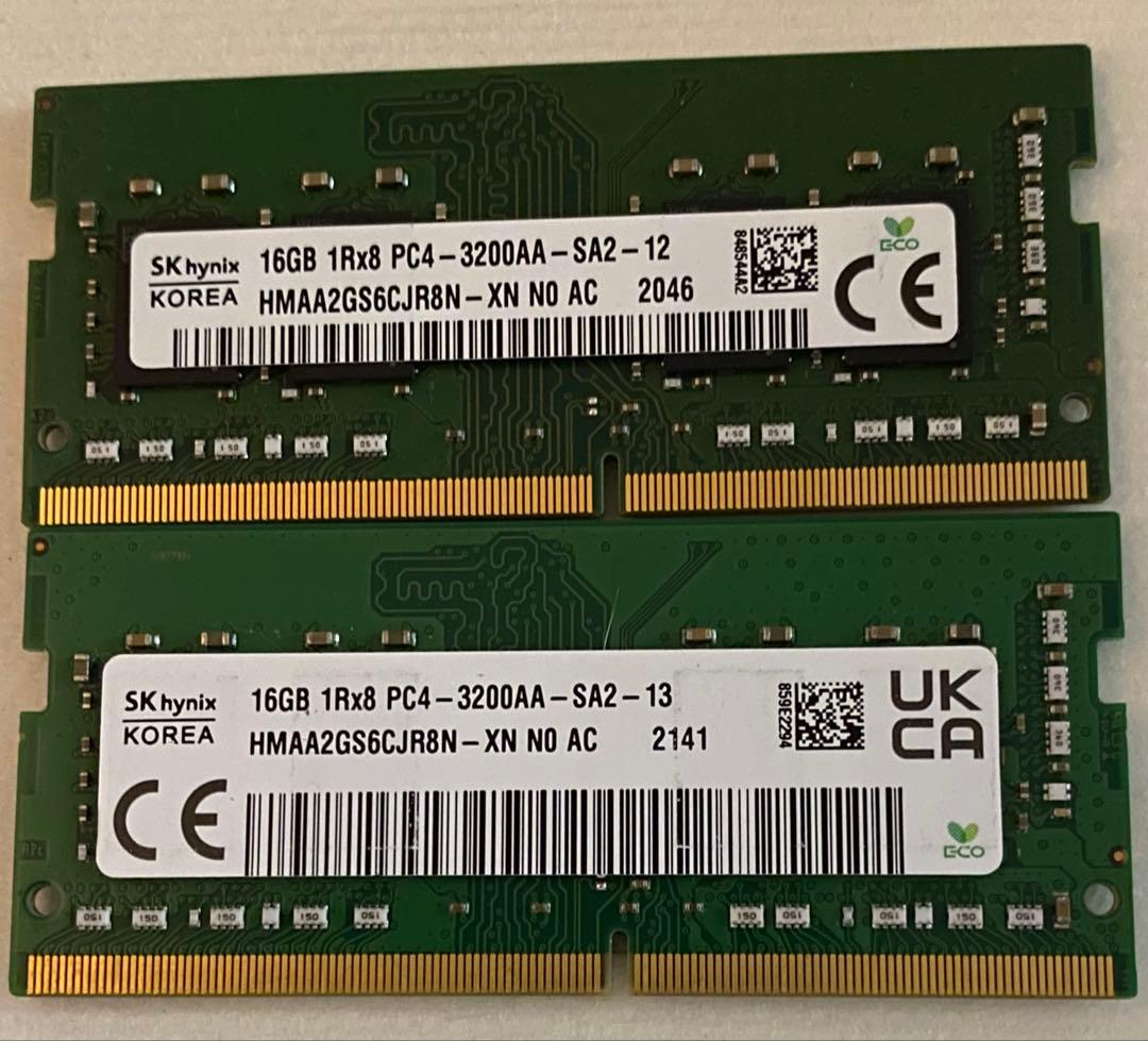 SK hynix (16GBx2) PC4-3200AA メモリ 32GB