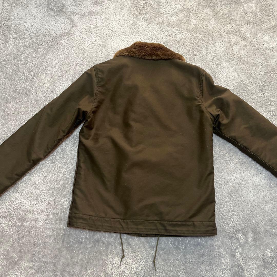 【クリーニング済み】ALPHA INDUSTRIES デッキジャケットsizeL