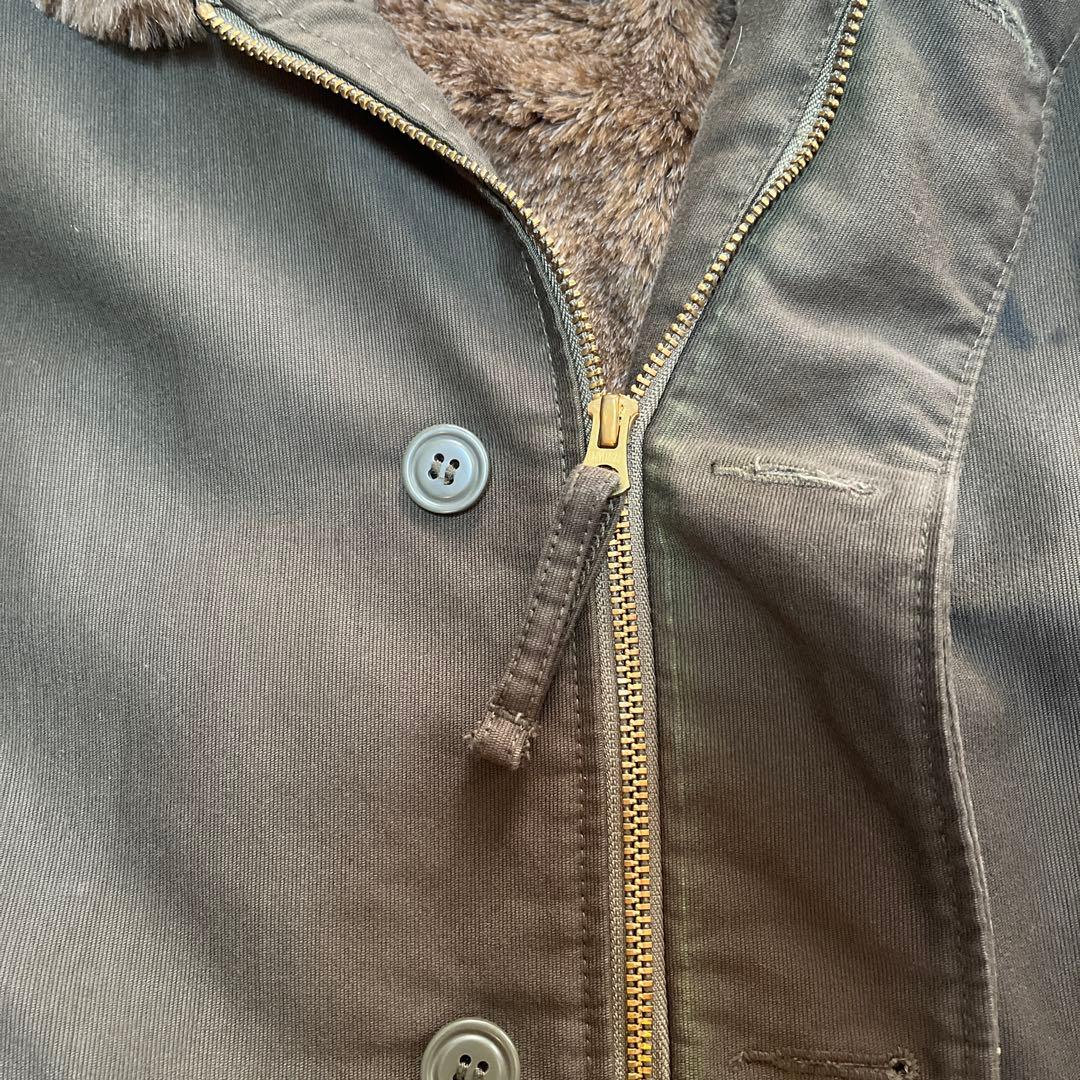 【クリーニング済み】ALPHA INDUSTRIES デッキジャケットsizeL
