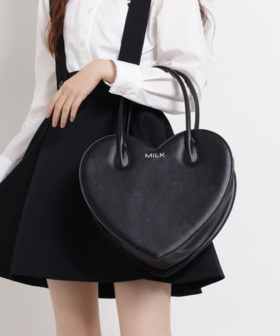 MILK ハートバッグ ブラック