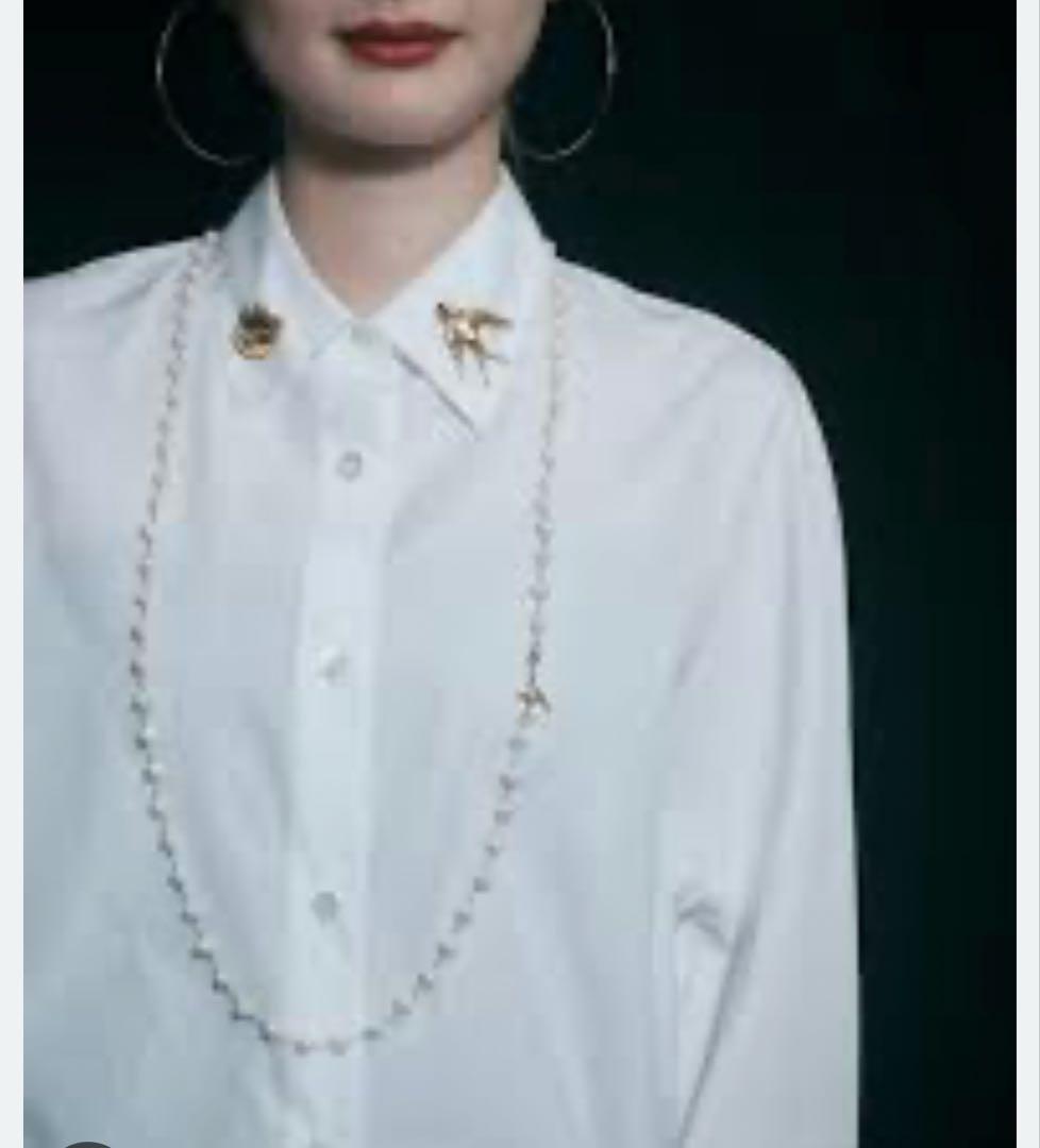 GAGAN Swalow Egg Chain tall ネックレス115cm