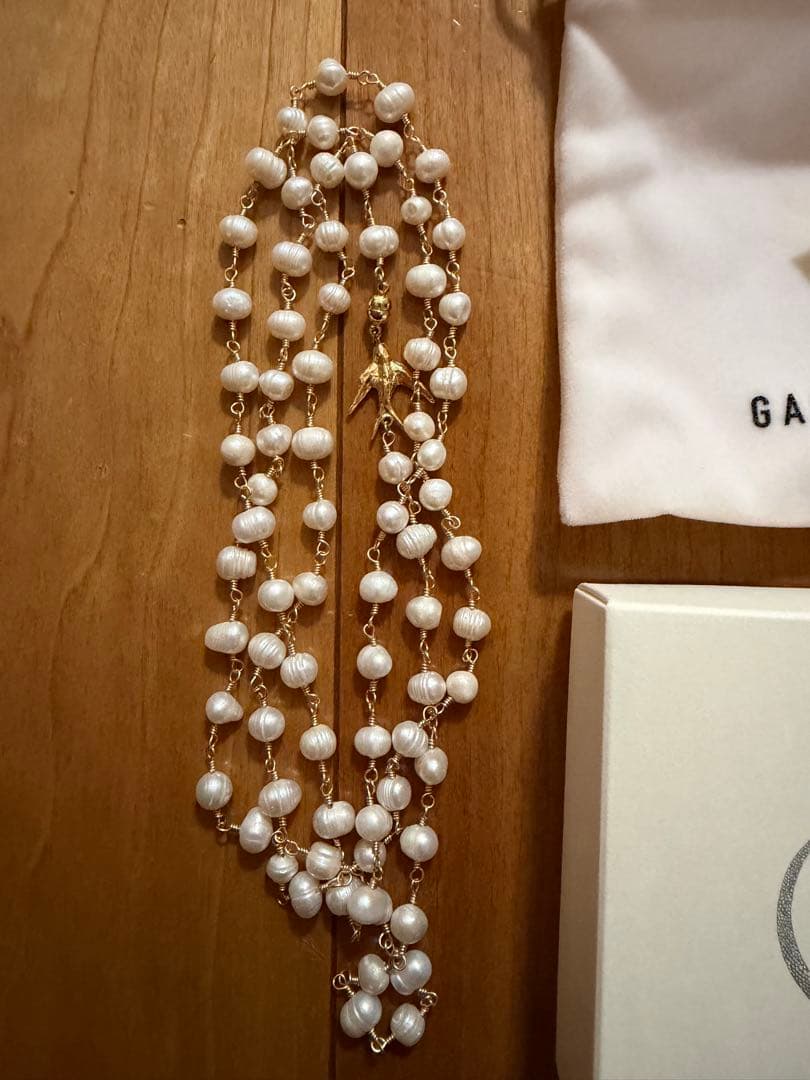 GAGAN Swalow Egg Chain tall ネックレス115cm