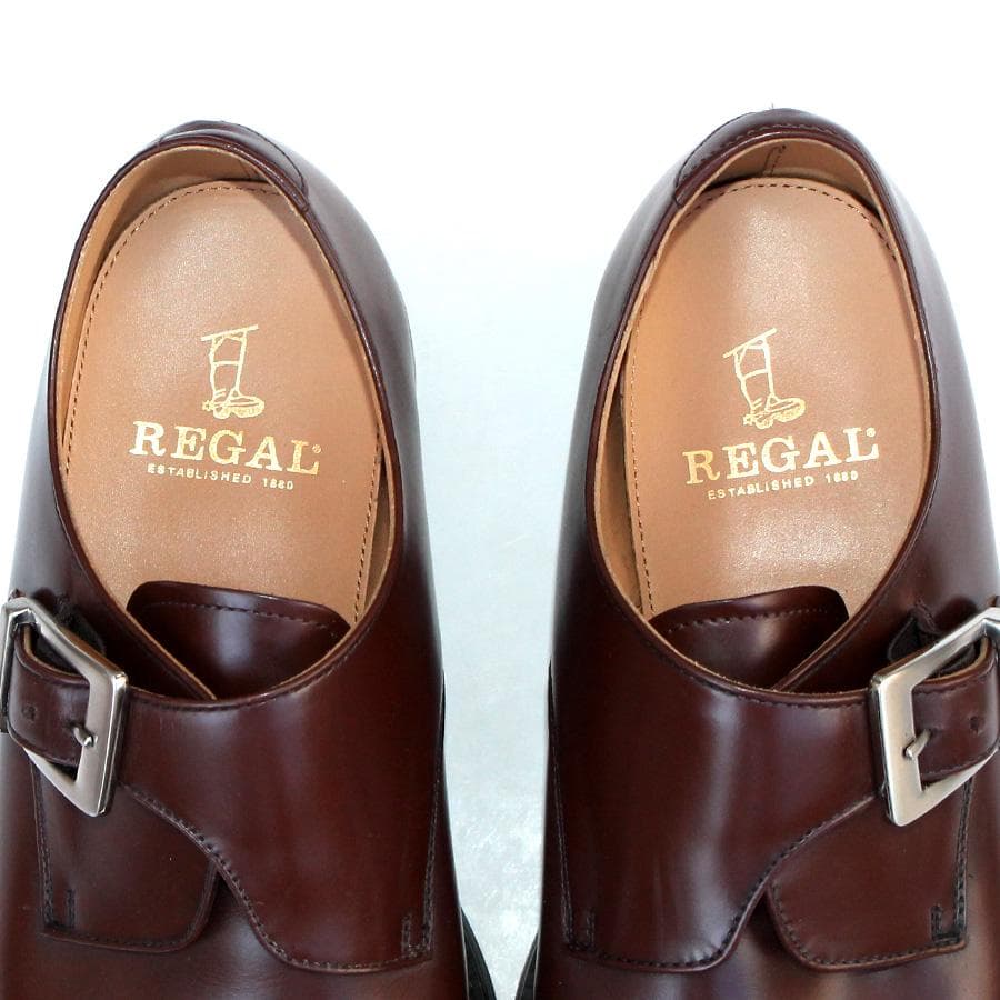 REGAL リーガル モンクストラップ ドレスシューズ ビジネス ブラウン