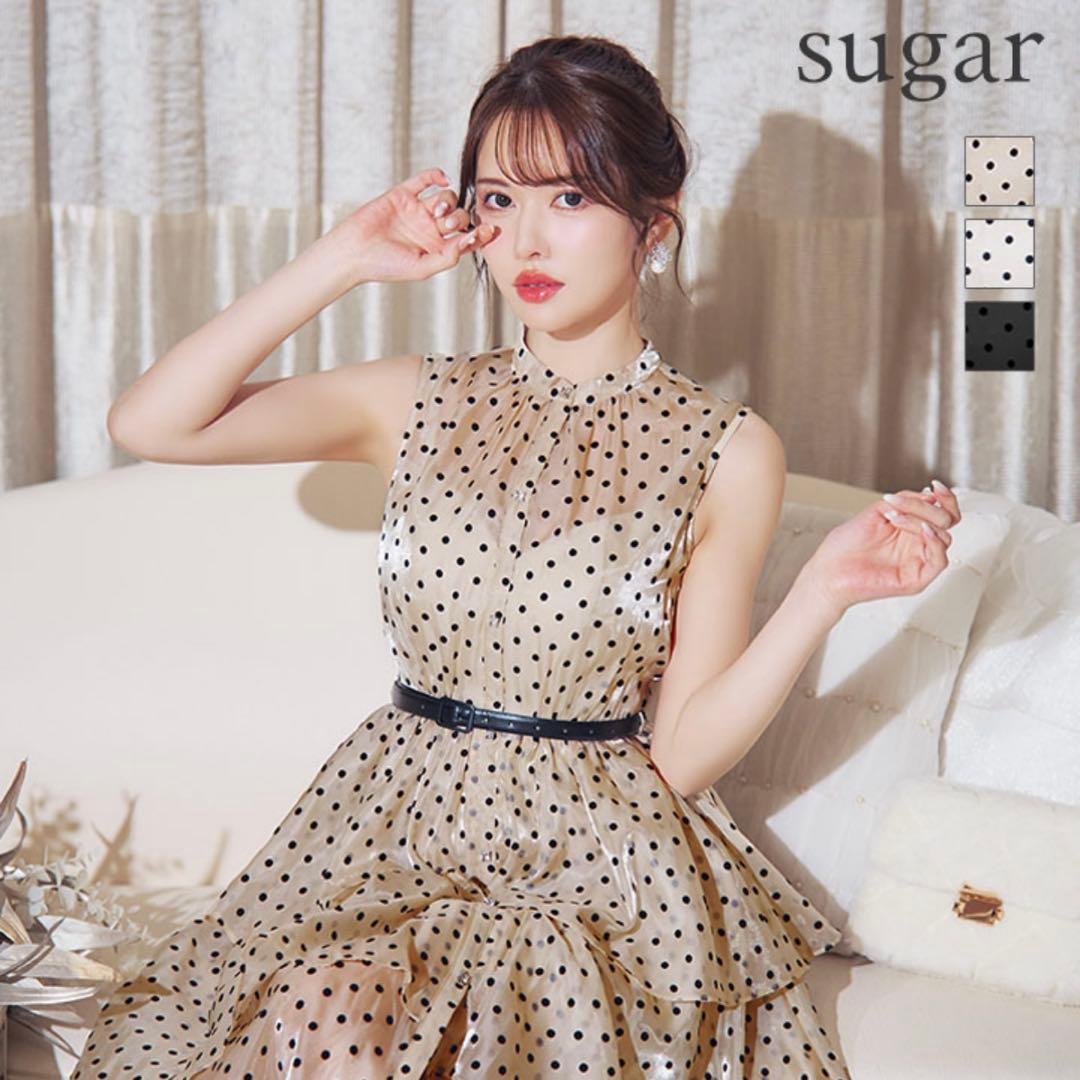 ローブドフルール ベージュ ティアードドレス