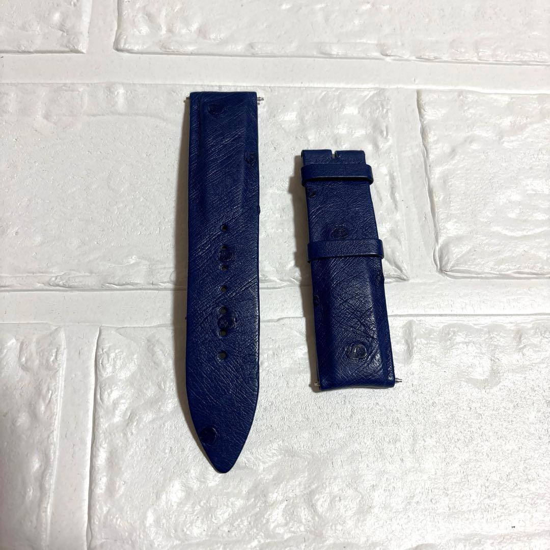 新品　ジャガールクルト　オーストリッチ　替えベルト　青　21mm