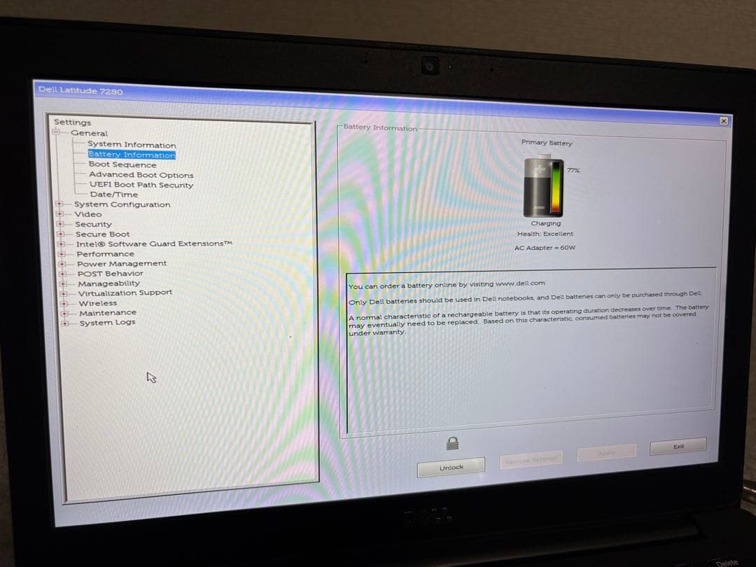 ジャンク品 ノートPC Dell Latitude 7280