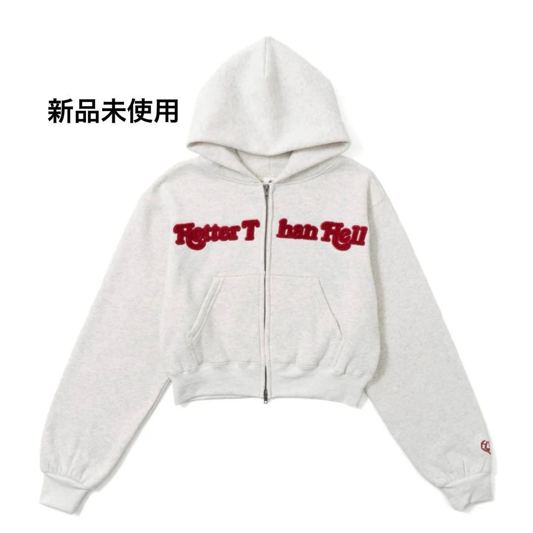 Hotter Than Hell （HTH）ロゴジップパーカー 刺繍
