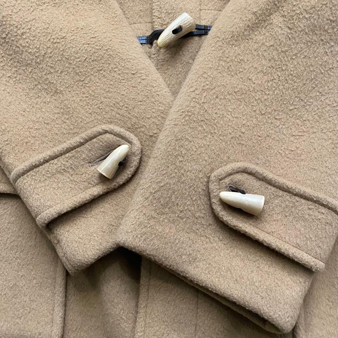 【美品】 バーバリーズ ダッフルコート ノバチェック フーディ キャメル ロング