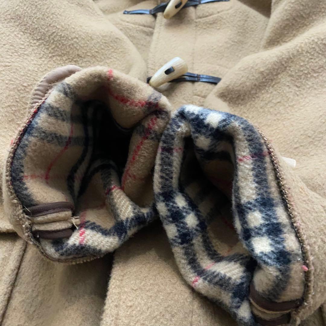 【美品】 バーバリーズ ダッフルコート ノバチェック フーディ キャメル ロング