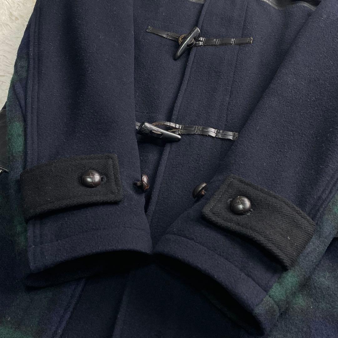 COMME des GARCONS MAN 11AW レザー切替 ダッフルコート