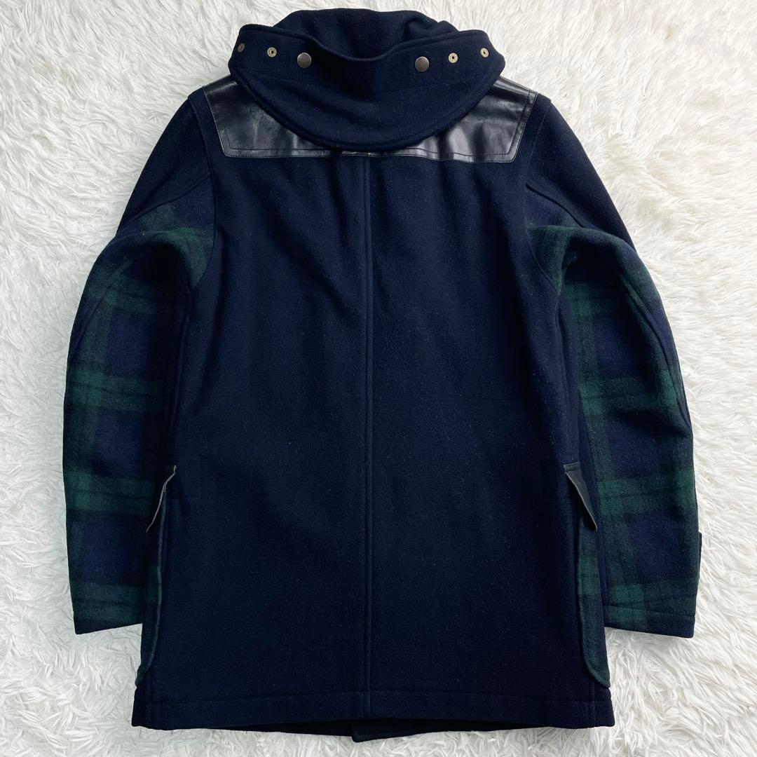COMME des GARCONS MAN 11AW レザー切替 ダッフルコート