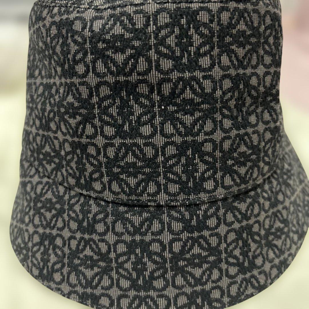 LOEWE ロエベ　リバーシブル　バケットハット アナグラム　黒系　サイズ60