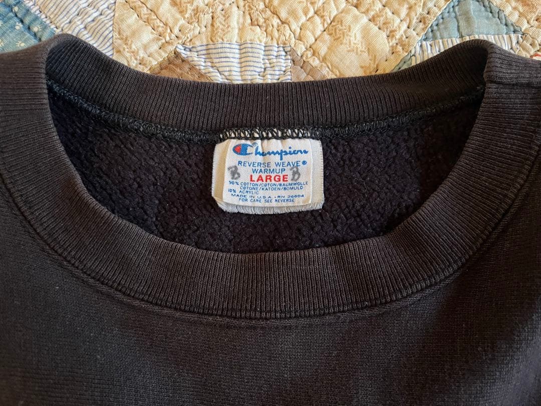 に*ま様 オリジナル80sビンテージリバースウィーブ激レアブラック⭐︎後付ツート