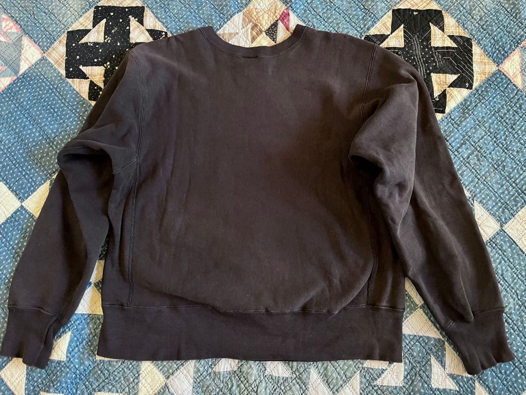 に*ま様 オリジナル80sビンテージリバースウィーブ激レアブラック⭐︎後付ツート