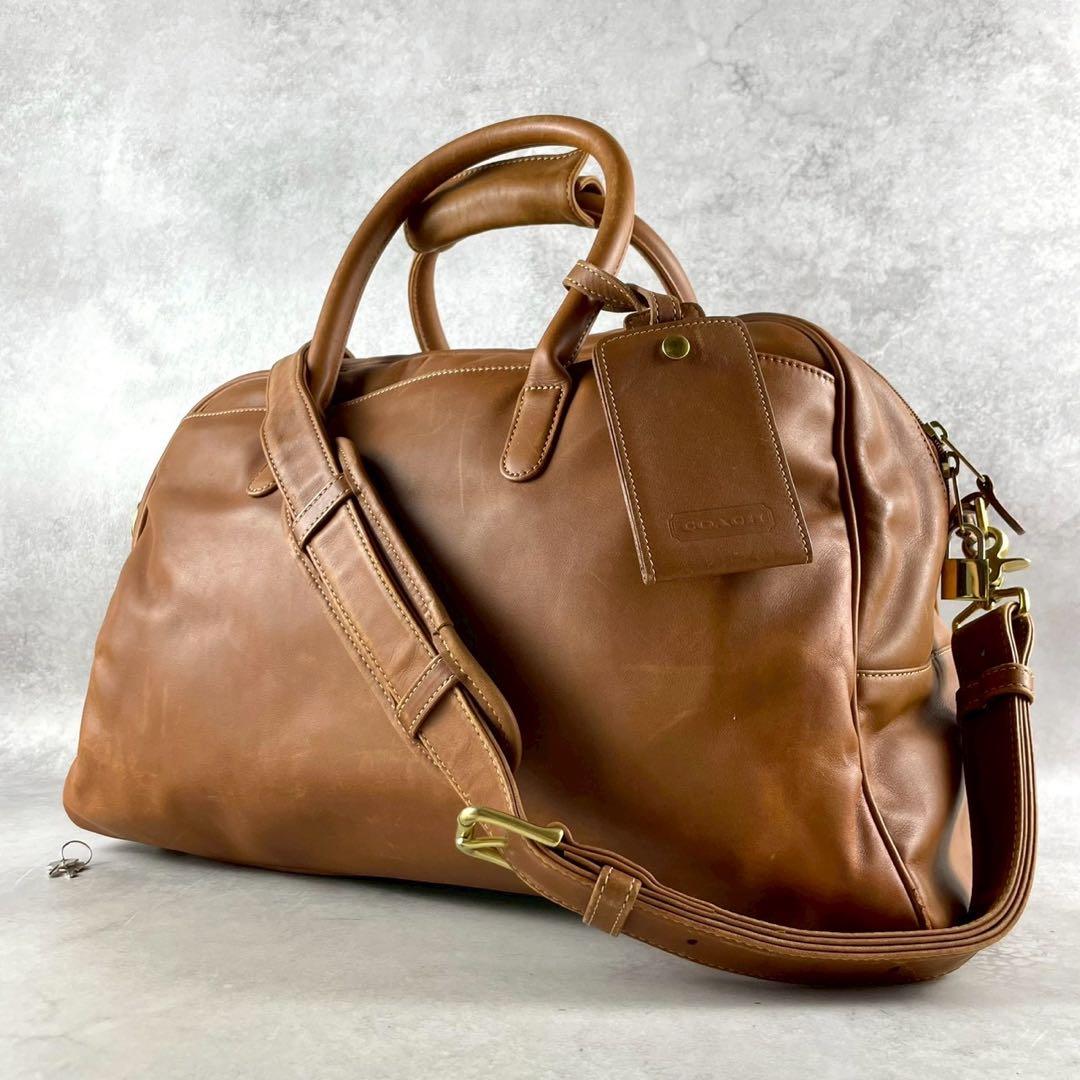 オールドコーチ　ボストンバッグ　ショルダー　2way レザー　ブラウン　USA製