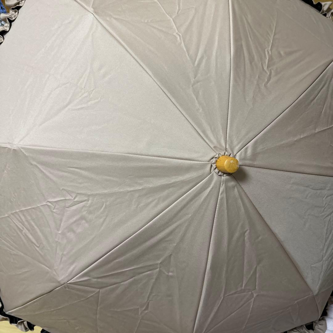 サンバリア100 ピンク フリル付き 折りたたみ日傘