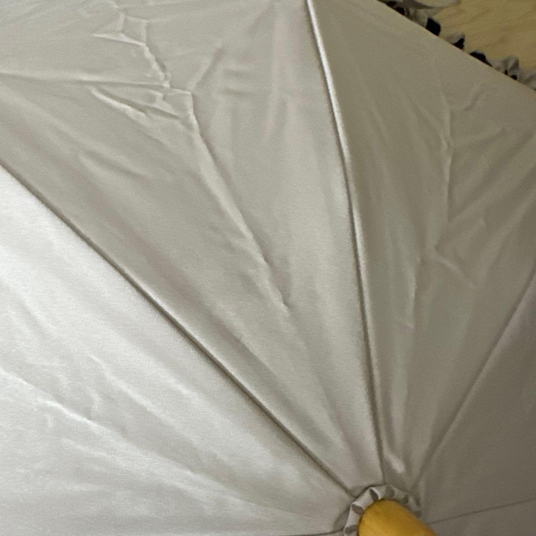 サンバリア100 ピンク フリル付き 折りたたみ日傘