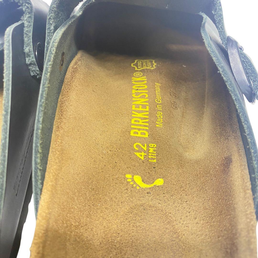 ビルケンシュトック　27cm 42 ボストン Boston レザー 黒 サンダル