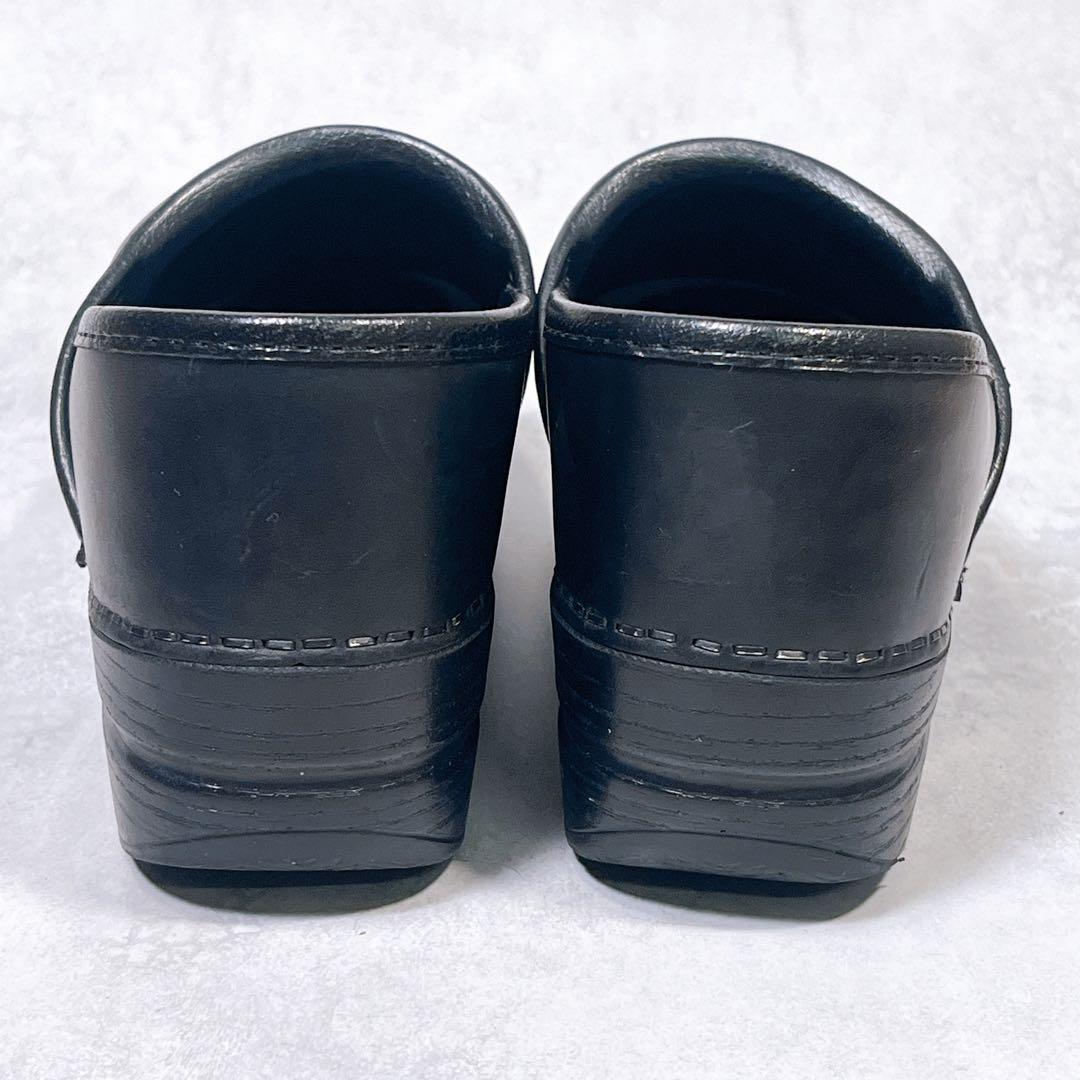 ☆美品☆【ダンスコ】サボサンダル (37) プロフェッショナル 厚底 レザー　黒