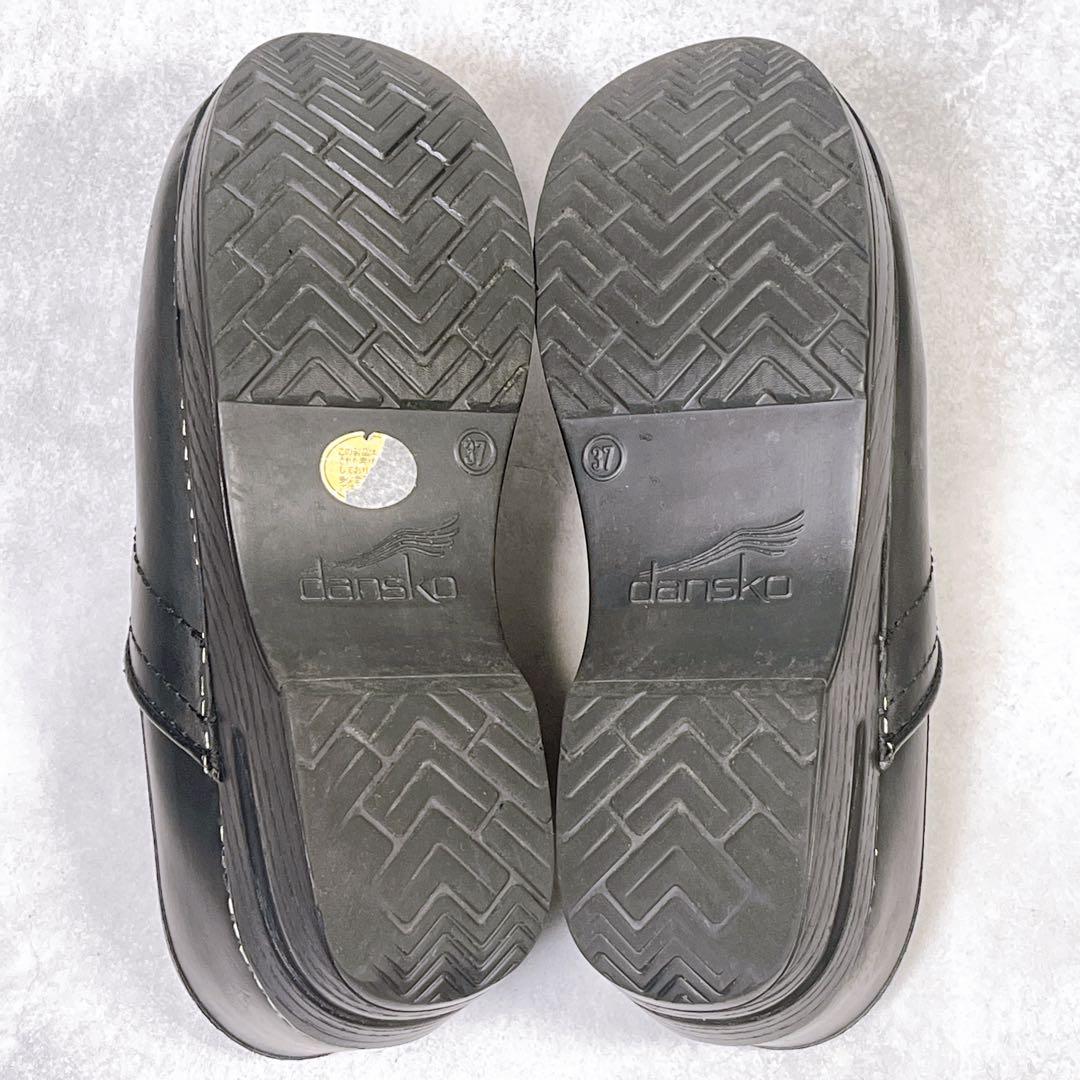 ☆美品☆【ダンスコ】サボサンダル (37) プロフェッショナル 厚底 レザー　黒