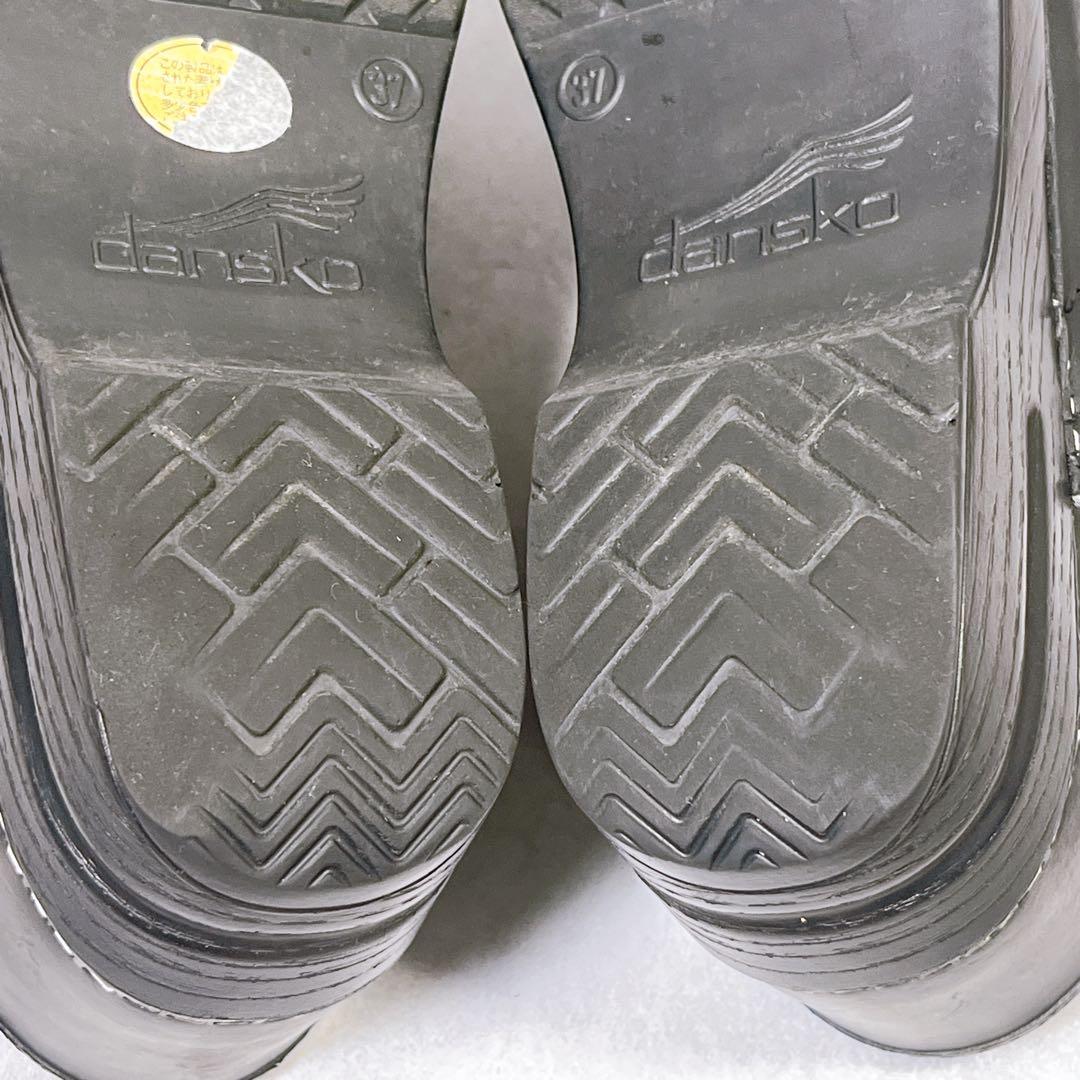 ☆美品☆【ダンスコ】サボサンダル (37) プロフェッショナル 厚底 レザー　黒