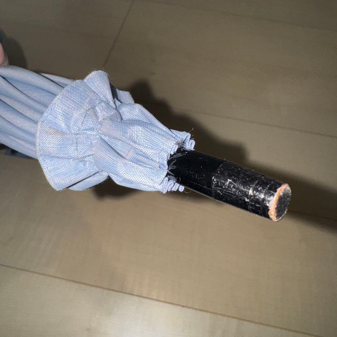 サンバリア100 フリル ブルー 長傘Mサイズ