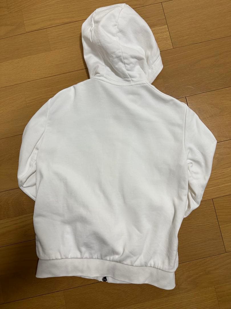 MONCLER ホワイト フルジップパーカー