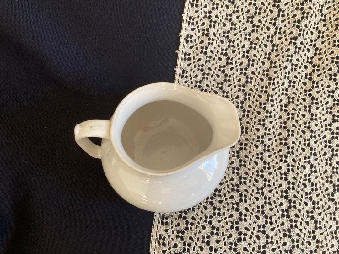 フランスアンティーク ショワジールロワ窯 レリーフ 大きめピッチャー