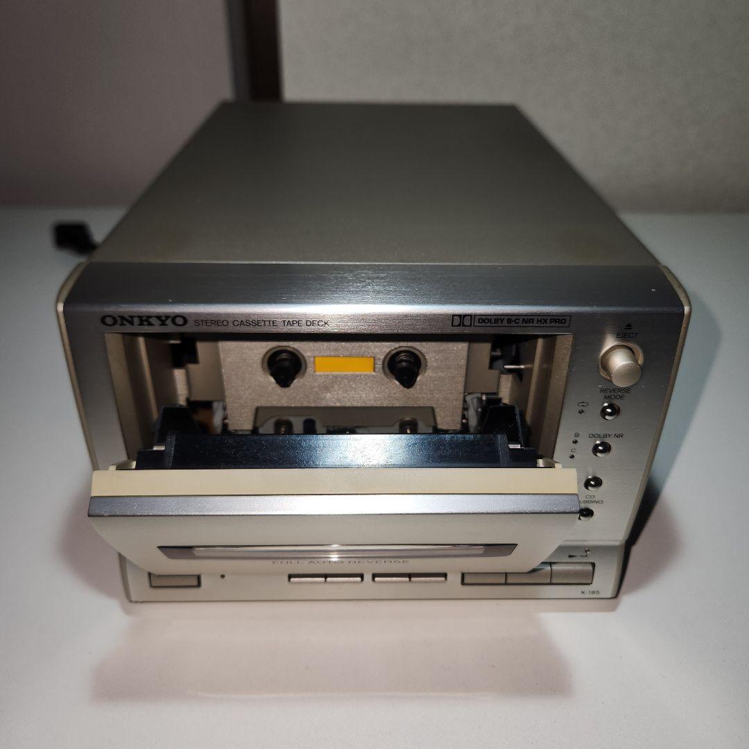 ONKYO カセット ステレオ テープ デッキ K-185　(中古品)