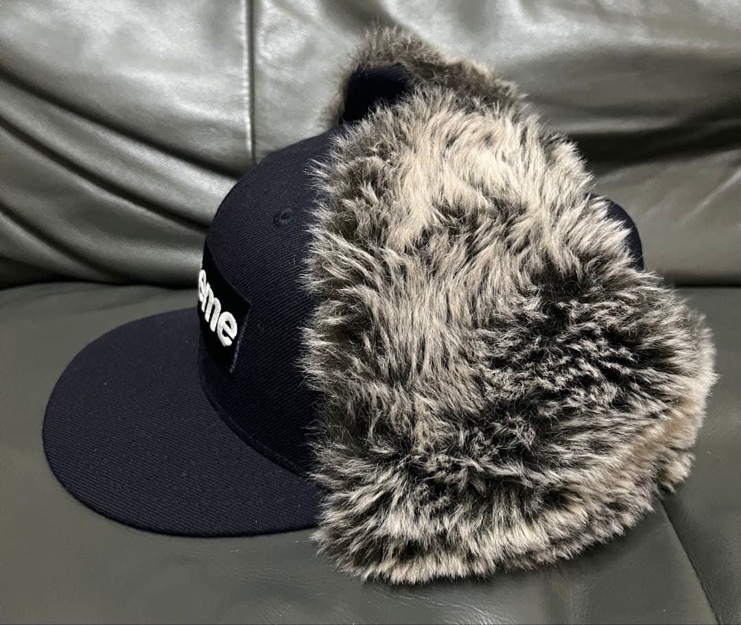 supreme キャップ ファー付き 7 1/2フライトキャップ