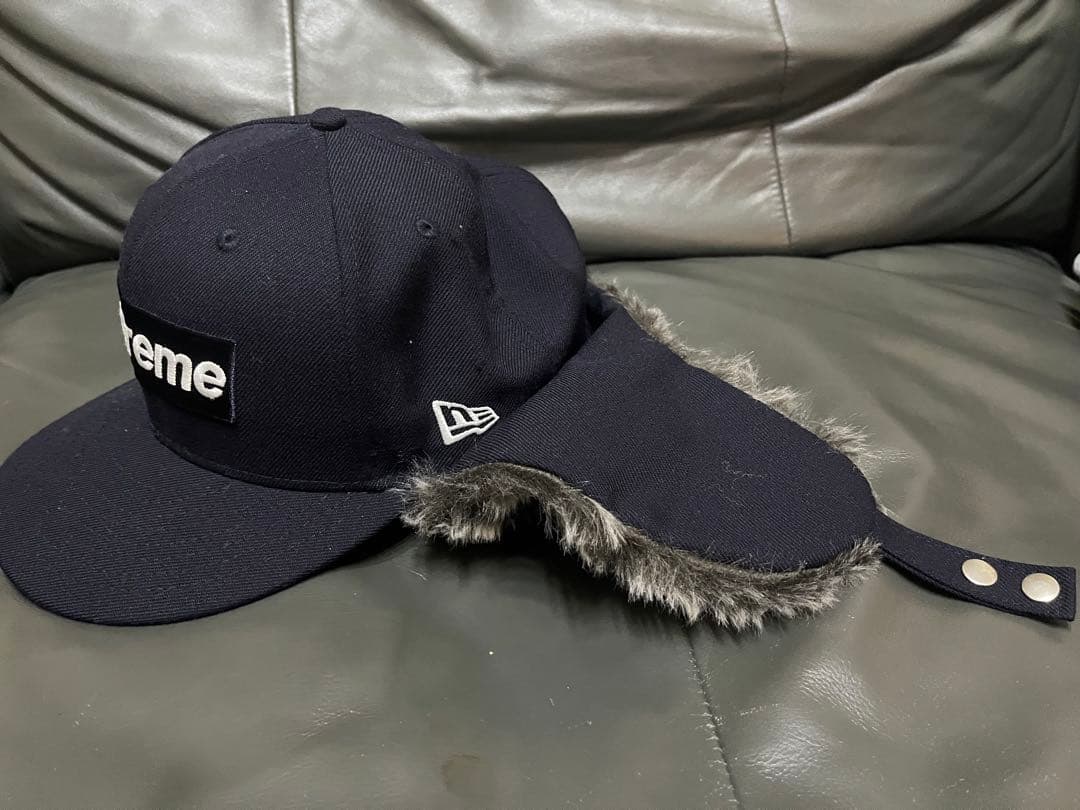 supreme キャップ ファー付き 7 1/2フライトキャップ