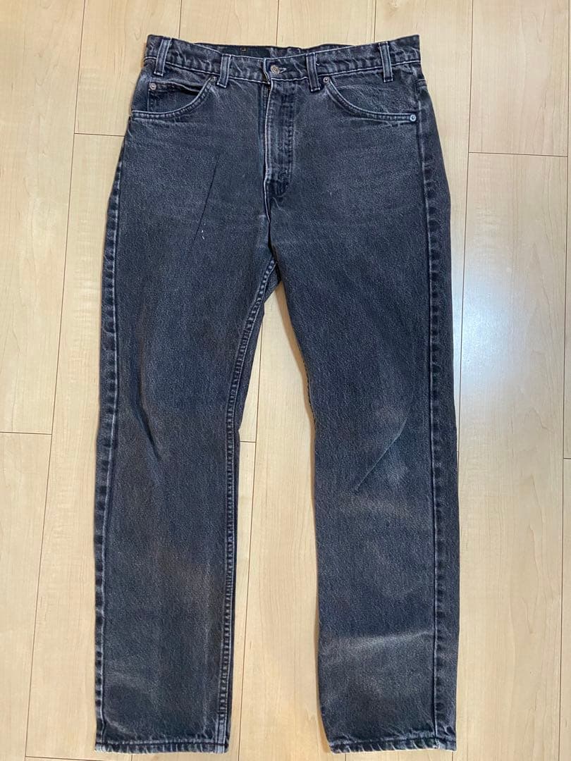 (値下げ)リーバイスブラックデニム505 W33 L30 ®️オレンジタブ