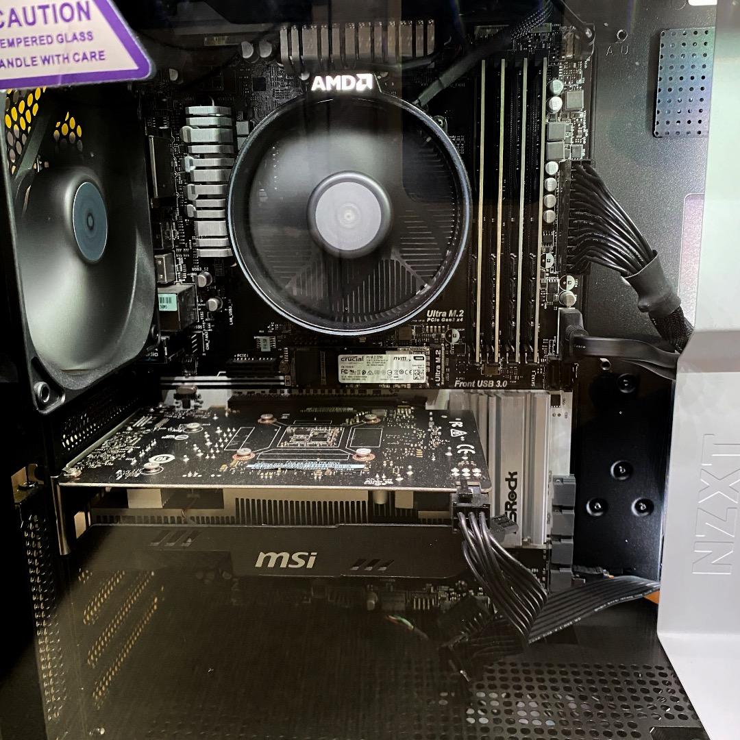 中古自作PC CPU3.7GHz メモリ32GB SSD1TB+HDD4TB