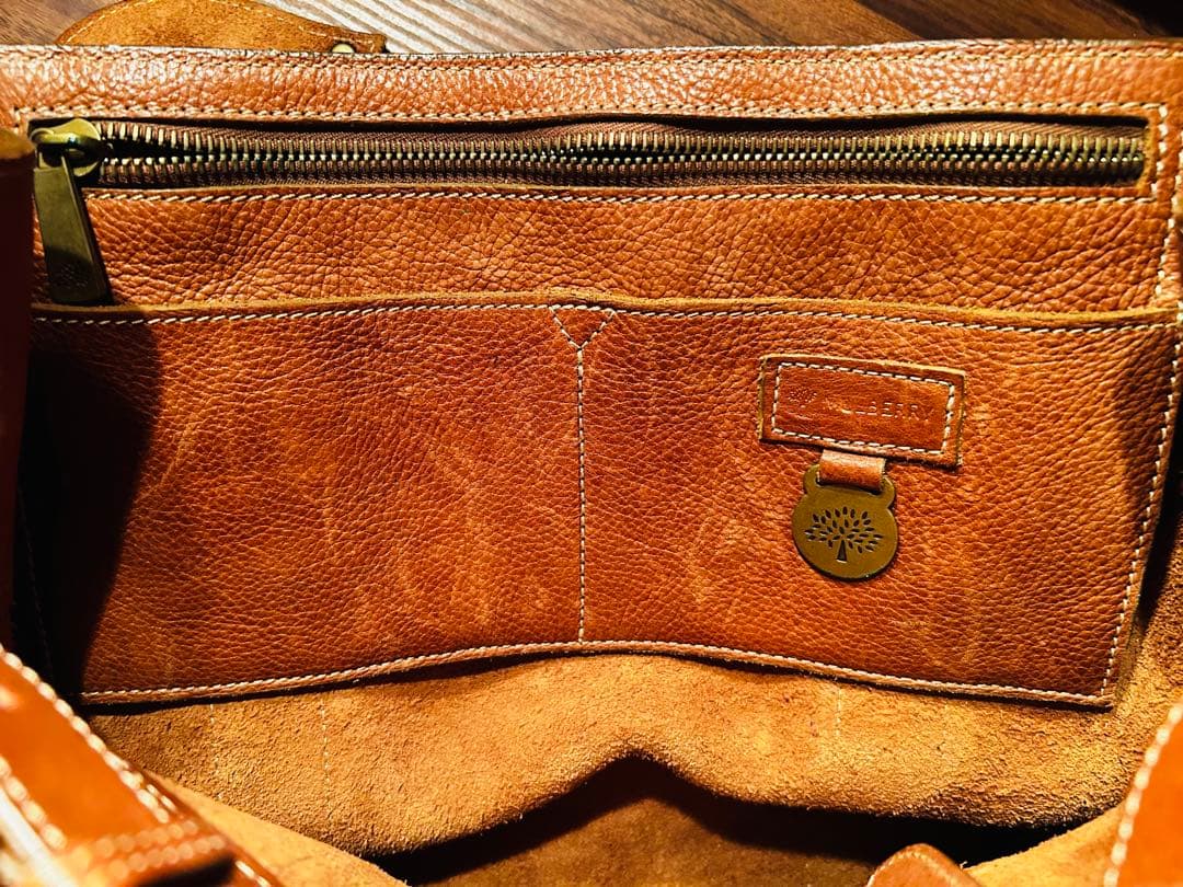 MULBERRY ブラウンレザー トートバッグ