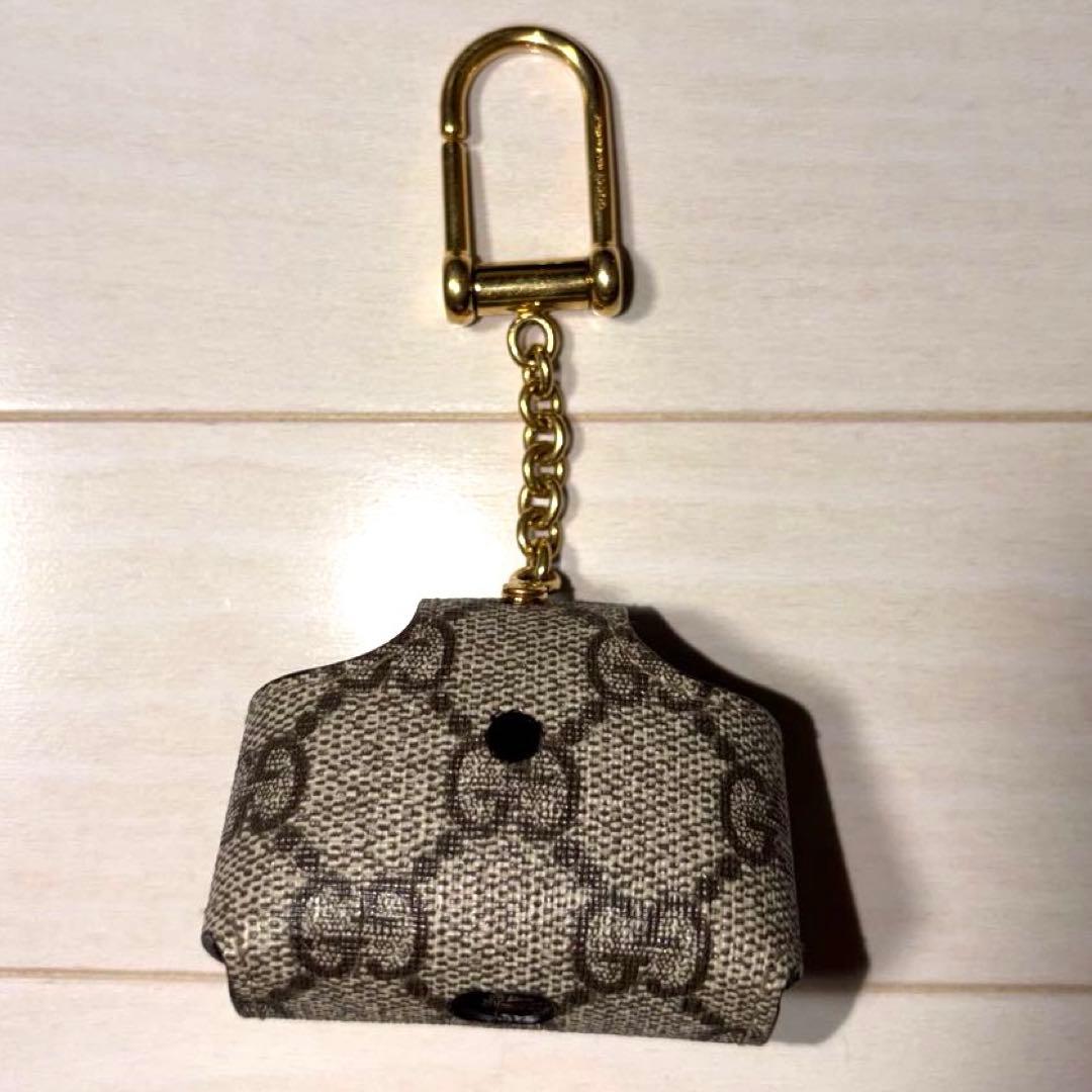 GUCCI AirPodsProケース GGスプリーム 正規品 キーホルダー付き