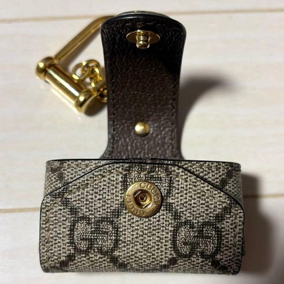 GUCCI AirPodsProケース GGスプリーム 正規品 キーホルダー付き