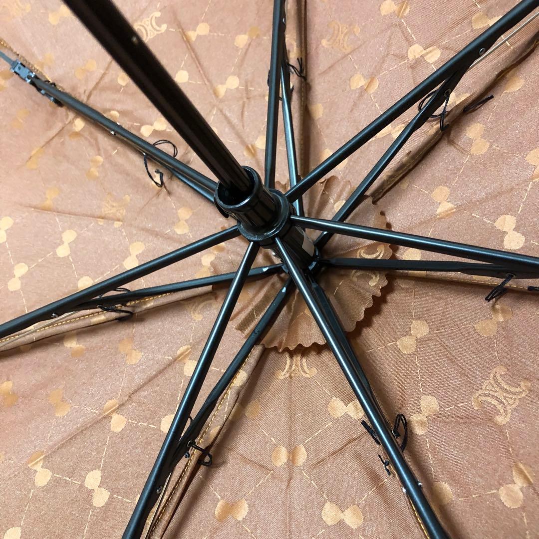 【タグ付き未使用】セリーヌ CELINE 折りたたみ傘 ブラウン 総柄