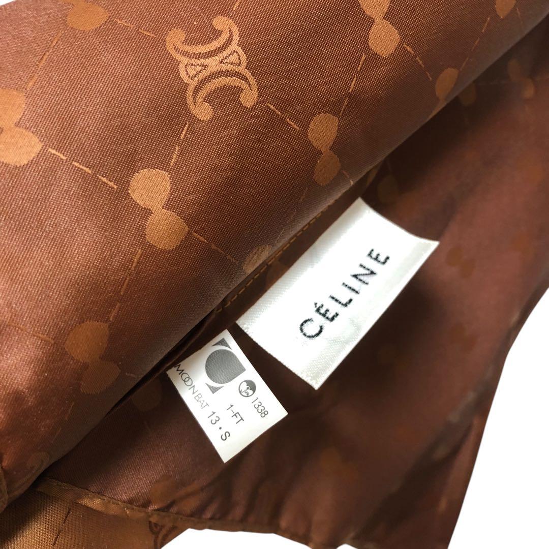 【タグ付き未使用】セリーヌ CELINE 折りたたみ傘 ブラウン 総柄