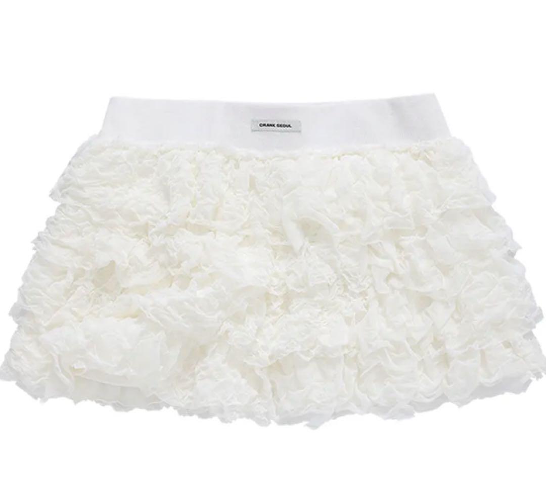 スカート CRANK cancan frill mini skirt