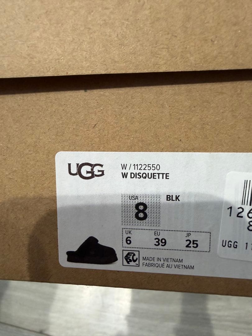 UGG アグ ディスケット ブラック 25cm USA8サイズ