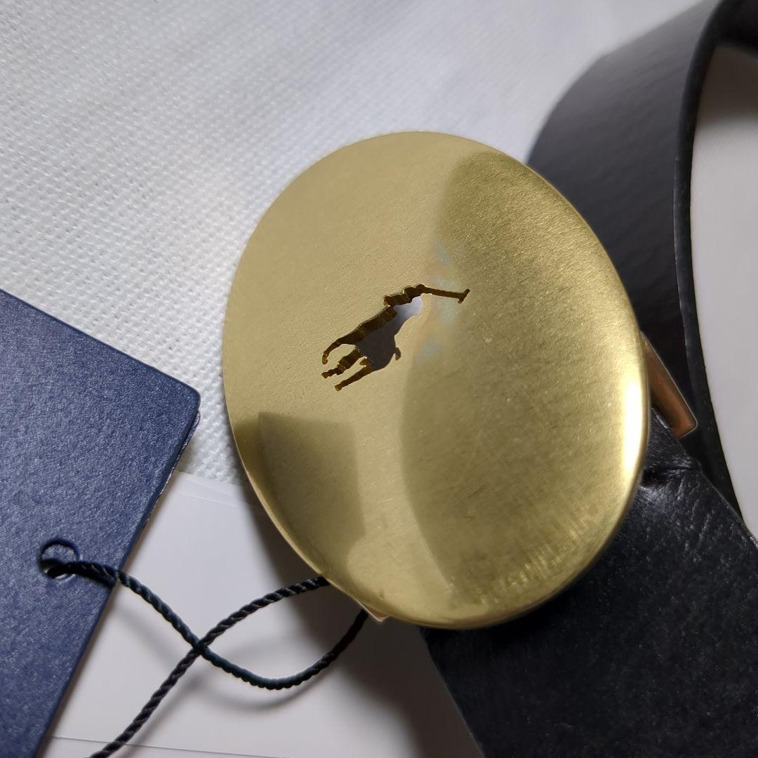 新品 POLO RALPH LAUREN オーバルバックル カーフスキン ベルト