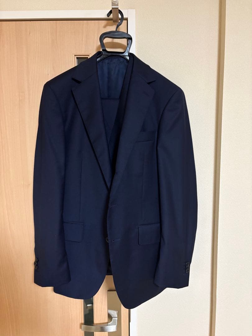 スーツ　ロロピアーナ　ネイビー　3ピース