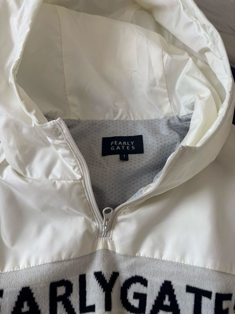 美品／パーリーゲイツ　裏地付きハーフジップ　レディースニットパーカー