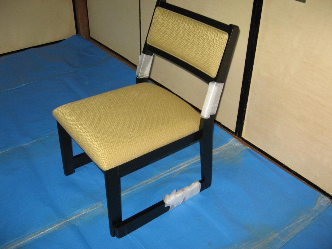 満月さん専用 低座椅子 古紋(未使用品)12脚 黒木目和机 4台 セット