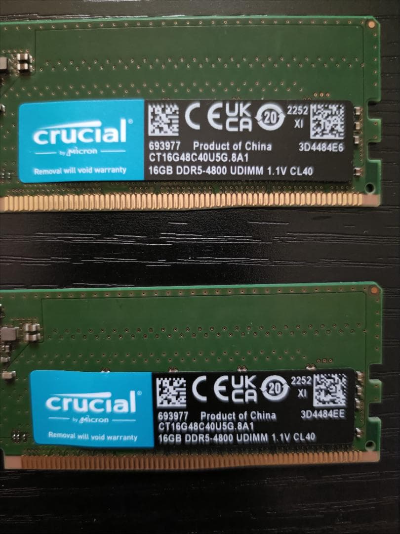 Crucial デスクPC用メモリ DDR5-4800 32GB（16GB2枚）
