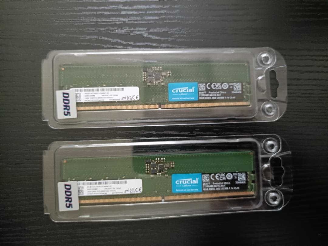 Crucial デスクPC用メモリ DDR5-4800 32GB（16GB2枚）