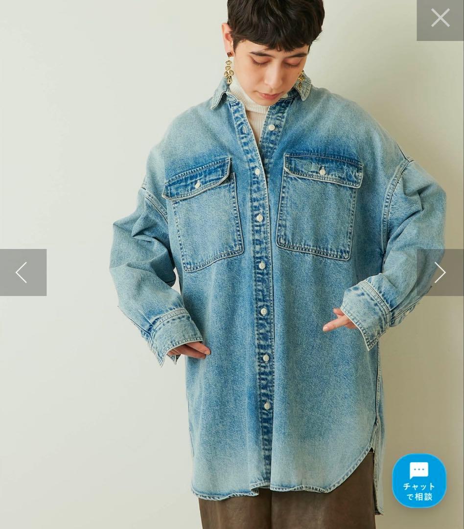 Whim Gazetteウィムガゼット/11ozケミカルデニムシャツワンピース