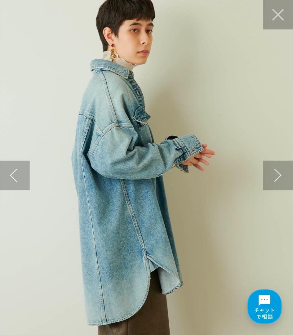 Whim Gazetteウィムガゼット/11ozケミカルデニムシャツワンピース