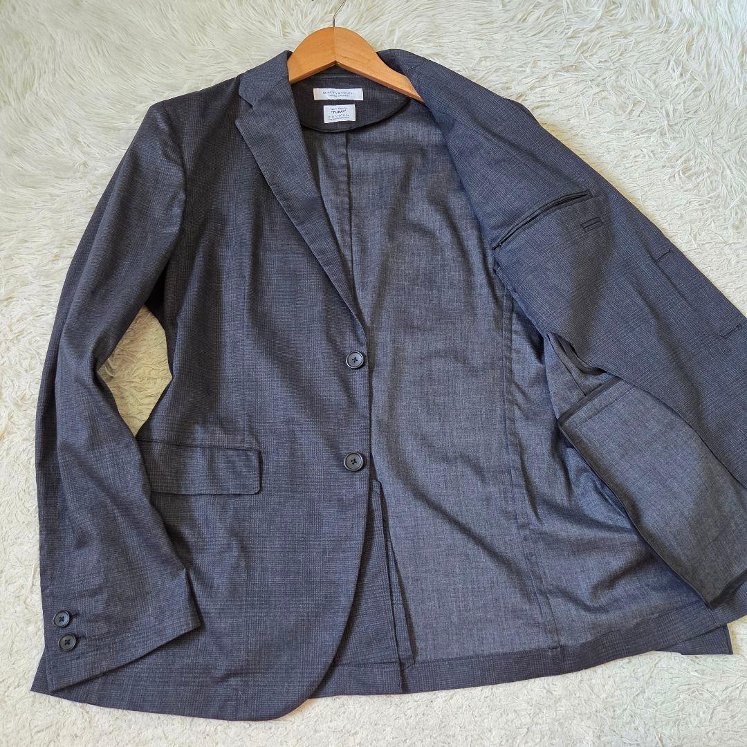 美品 ユナイテッドアローズ TORAY スーツ リネン混 サイズL 濃紺