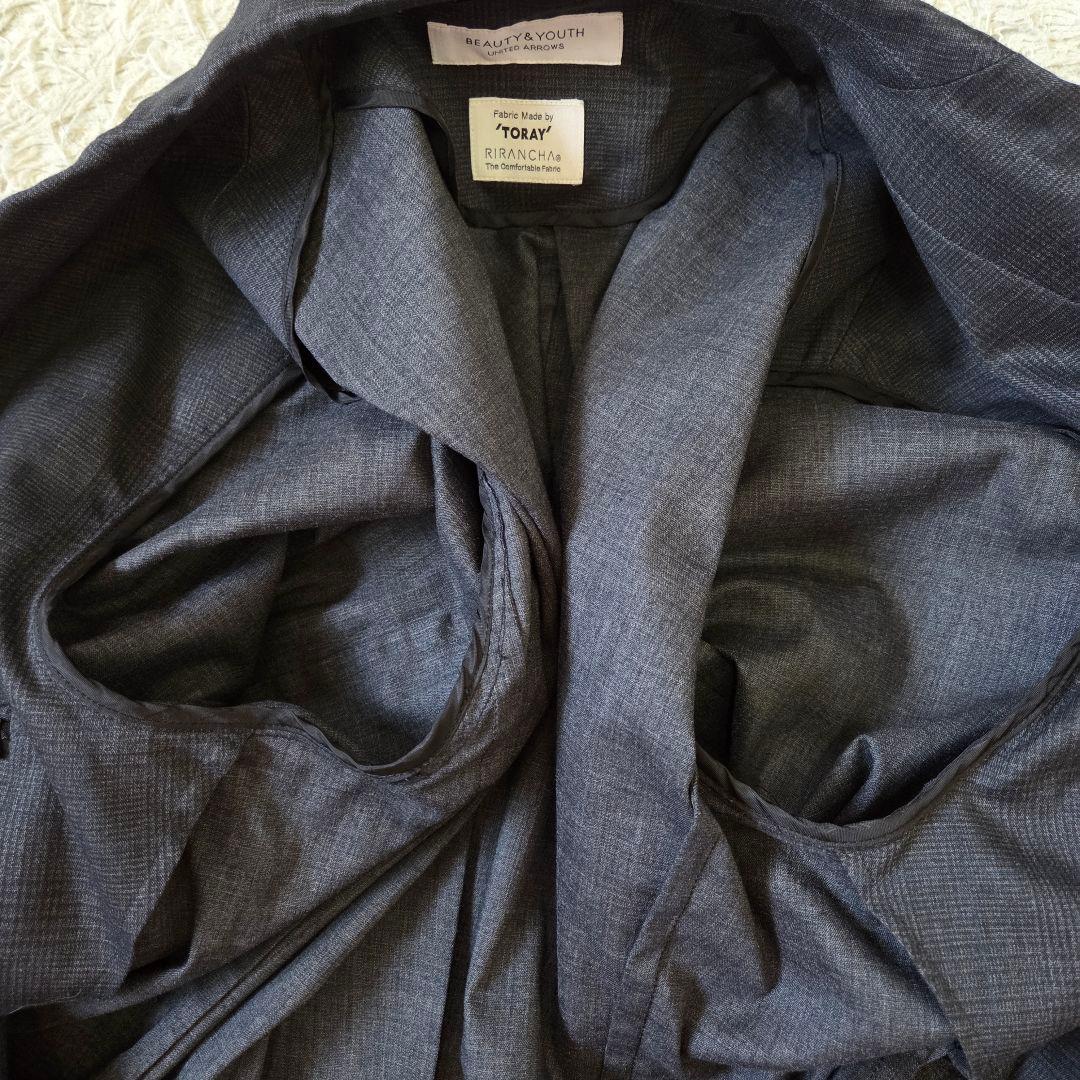 美品 ユナイテッドアローズ TORAY スーツ リネン混 サイズL 濃紺